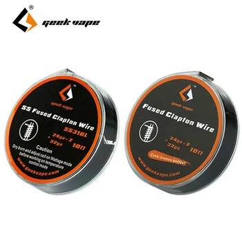 

Professional 10ft GeekVape SS Fused Clapton Wire 24GAx2+32GA SS316L DIY Wire from GeekVape for Temperature Control MOD Vaporizer