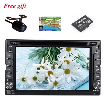 

6.2inch Universal 2 din car radio with dvd gps bluetooth radio rds ipod steering wheel control Analog TV rear camera 800x480