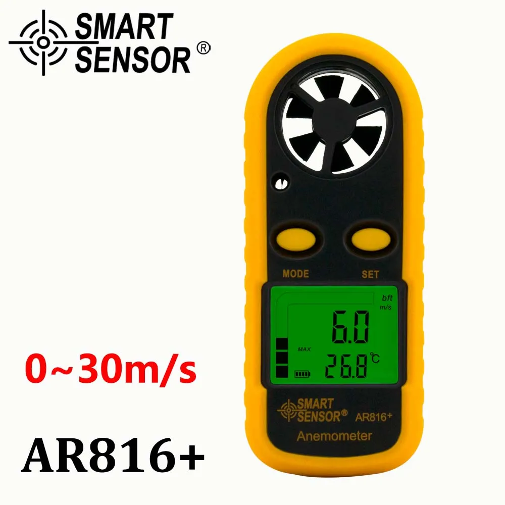 Ceny Przenośny wskaźnik prędkości wiatru anemometr termometr miernik prędkości wiatru Tester przyrządy pomiarowe radar prędkości wiatru AR816 +