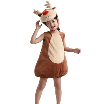 

Halloween Elk Children's Cosplay Costumes Unisex Christmas Elk Cute Play Clothing Animal Headgear