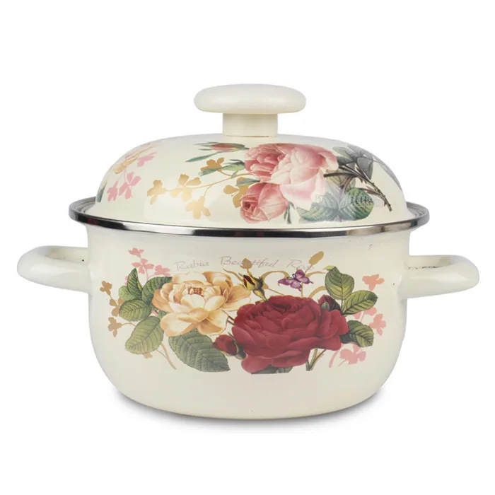 16 24CM Casserole Utensil Enamel Pot Casserole Ceramic Cookware Enamel