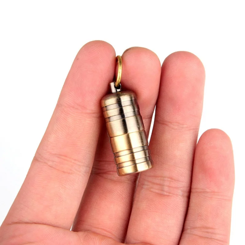 

Camping Equipment Capsule Gasoline Lighter Mini Compact Kerosene Inflated Keyring Petrol Grinding Wheel Lighter Outdoor Tools