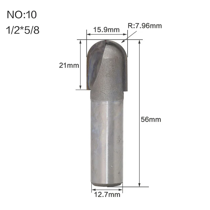 1 шт. 1/" 1/2 Концевая фреза ЧПУ карбидная заканчивающаяся мельницей инструмент длинное лезвие круглый нос бит керновый ящик для вырезания гребней и Пазов-дальней досягаемости