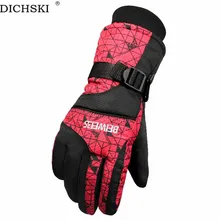 DICHSKI Водонепроницаемый зимние теплые перчатки Для мужчин занятий сноубордом, лыжами мотоциклетные перчатки зимние перчатка-ветровка Высокое качество Новинка