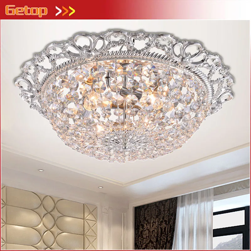 

Modern European LED Crystal Ceiling Lamp Luxury Circular E14 LED Droplight Living Room Balcony Lamp AC 90-260V Free Shipping