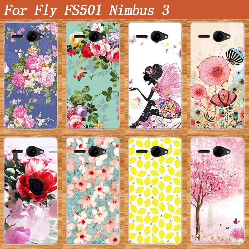 

New Lovely Design Fashion Styles SOFT TPU case For Fly FS501 Nimbus 3 DIY Colorful Phone Cover For Fly Nimbus 3 FS501 back case