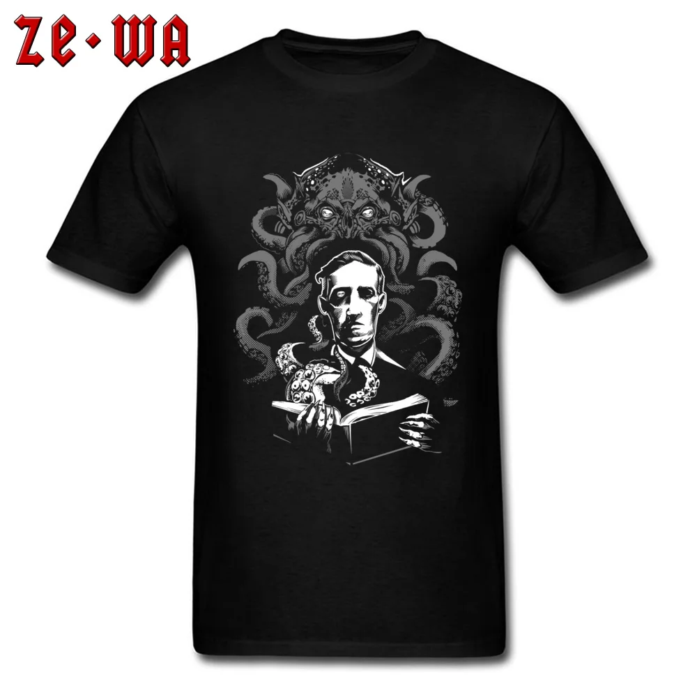 100% Cotton Man Short Sleeve Love Cthulhu Tshirts Design T Shirt New Coming Unique Crew Neck Tee Shirts Top Quality Love Cthulhu black