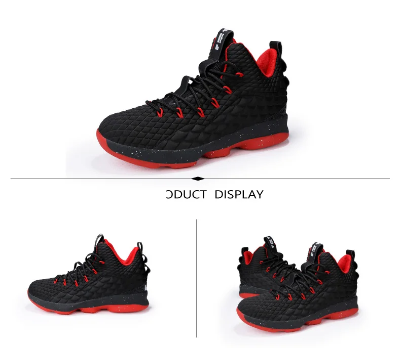 2018 Hot High Top Basketball Shoes For Men Woman Cushioning Original Basketball Sneakers Shockproof Couple Athletic Sports Shoes (7)