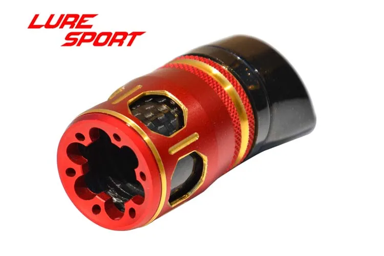 PCS 16 Black paint Reel Seat Aluminum RedGrey hole Cap (14)