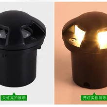 10 шт. 12 Вт IP68 Водонепроницаемый светодиодный светильник для подземного использования на открытом воздухе наземный сад дорожка пол погребенный двор пятно Пейзаж 85-265 в DC12V