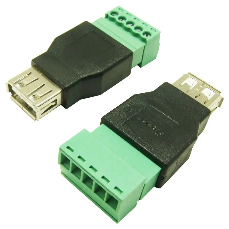 USB Adapter Connector USB 2.0 Typ A Buchse auf 5 Pin Schraube Schraubklemme
