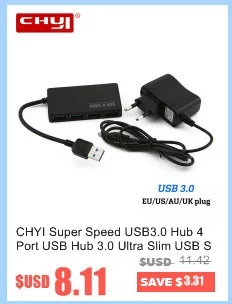 CHYI type-C штекер USB 3,0 Женский концентратор конвертер Mini USB 3,1 сплиттер type C адаптер синий Usb3.0 хаб для Macbook компьютера