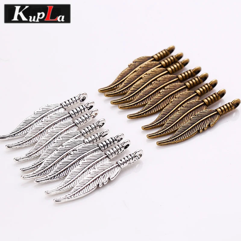 металл сплав квил кулоны шармы 80шт 6*32мм 8261|charms for jewelry|feather charmcharms jewelry making |