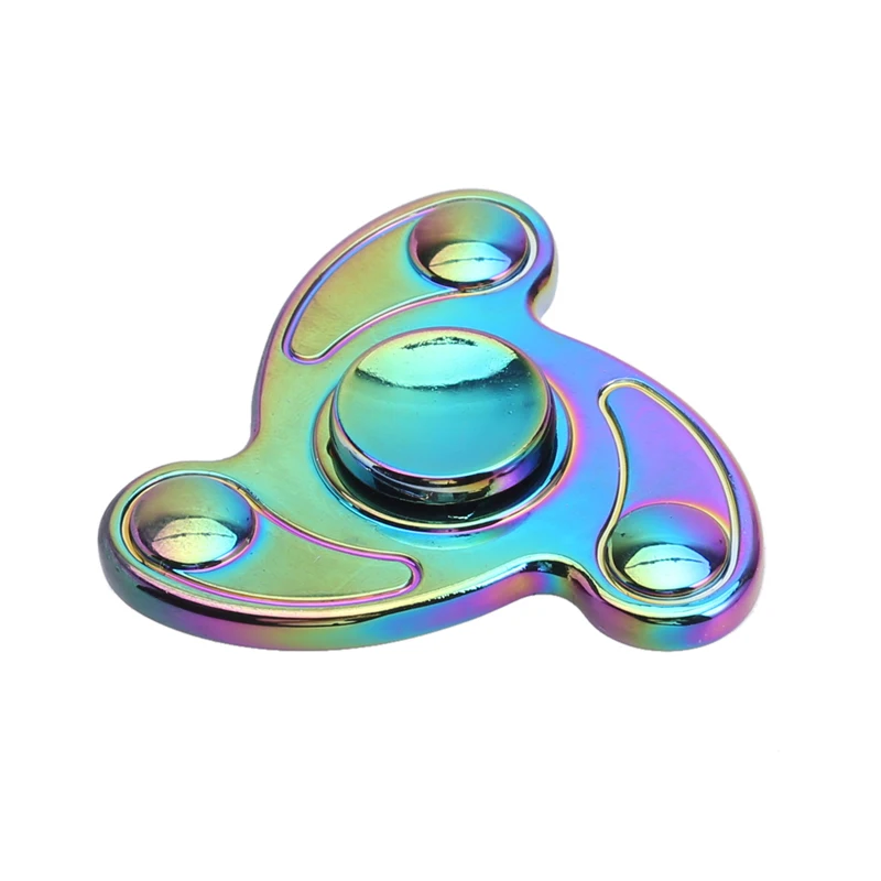 New Rainbow Hand Finger Fidget Spinner Fun Hand Game Desk Focus Toys Anxiety Stress Spinning Top Metal EDC Tri-Spinner Toy New Rainbow Hand Finger Fidget Spinner Fun Hand Game Desk Focus Toys Anxiety Stress Spinning Top Metal EDC Tri-Spinner Toy