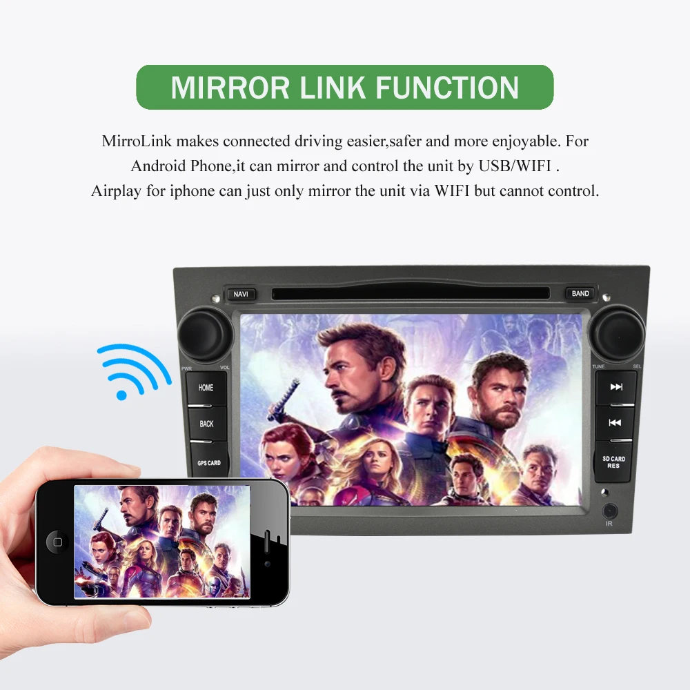 Discount Bonroad 2Din Android 9.0 Car DVD Radio For Opel Astra Vectra Antara Zafira Corsa multimedia player GPS Navigation RAM 2G ROM 16G 14