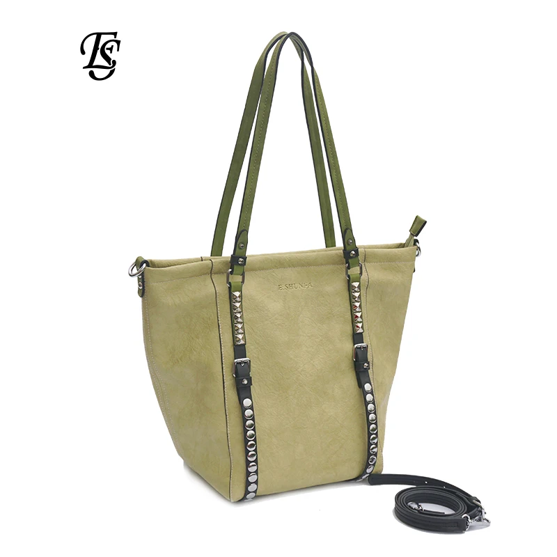 

Rivet Shoulder Bag 2018 Fashion Casual Female Handbag Large Capacity Ladies Shoulder Bag Women's Bag