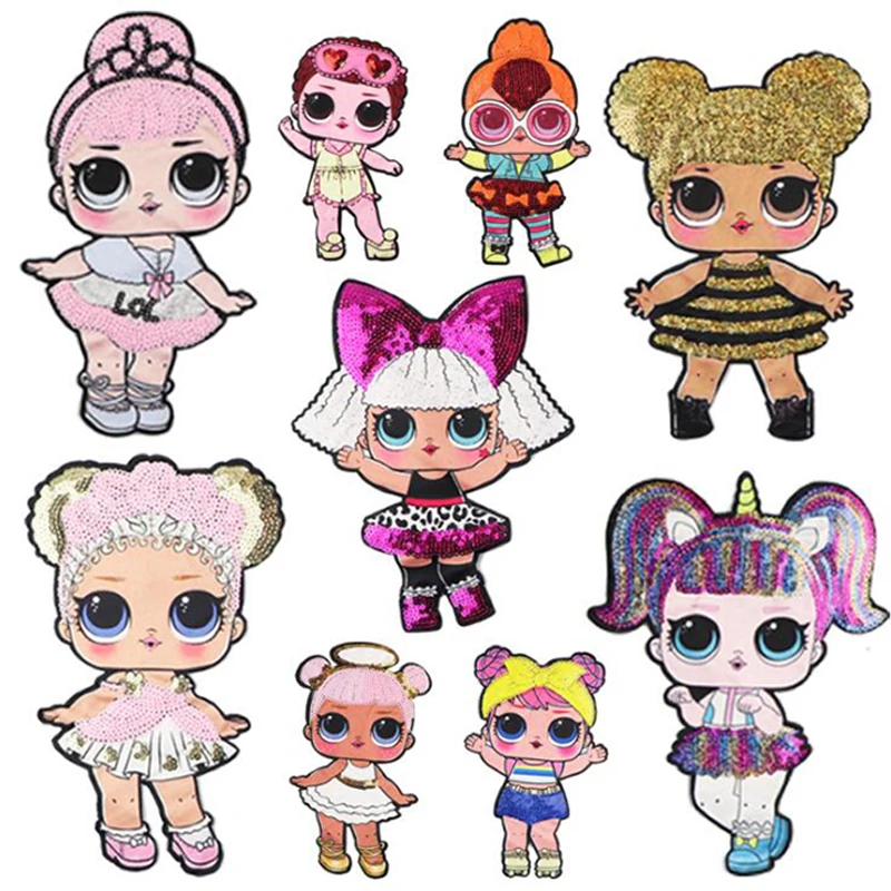 

Fashion Girls Patches for Clothing DIY Sew on Transfer Patch Application Clothes Sticker Applique Badges
