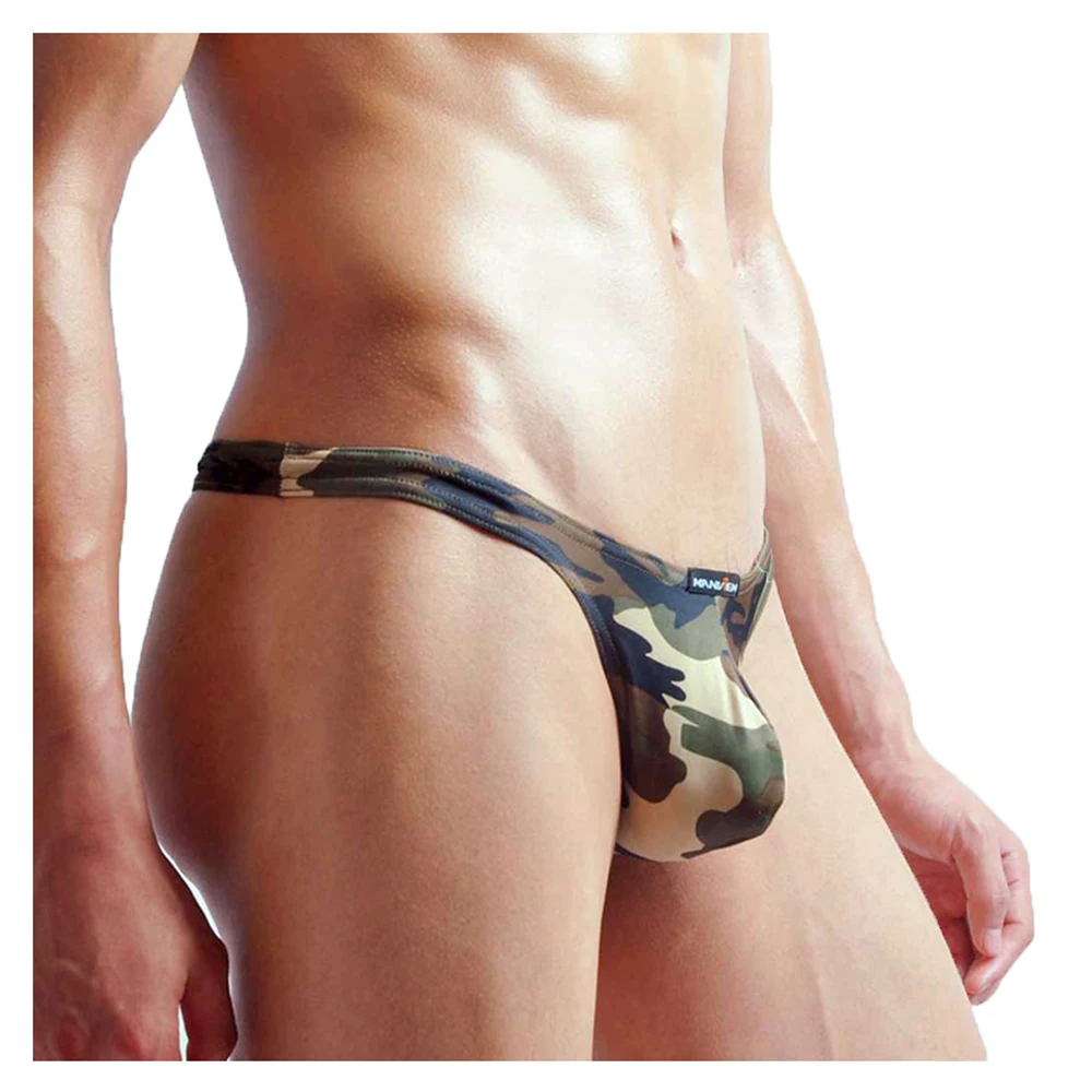 

2019 Sexy Designer Mens G Strings and Thongs Camouflage Male Thong Sexy Slip Men Silk Thongs Drop Shipping Mens Jockstrap