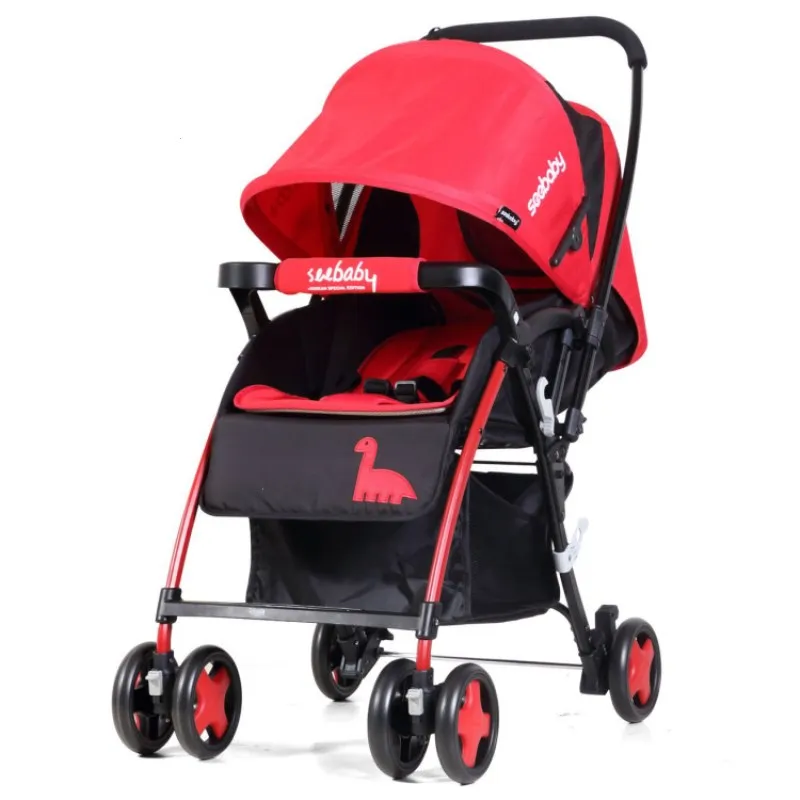 

baby strollers folding can sit can lie high landscape Single hand foldable stroller Two-way baby strollers free shipping