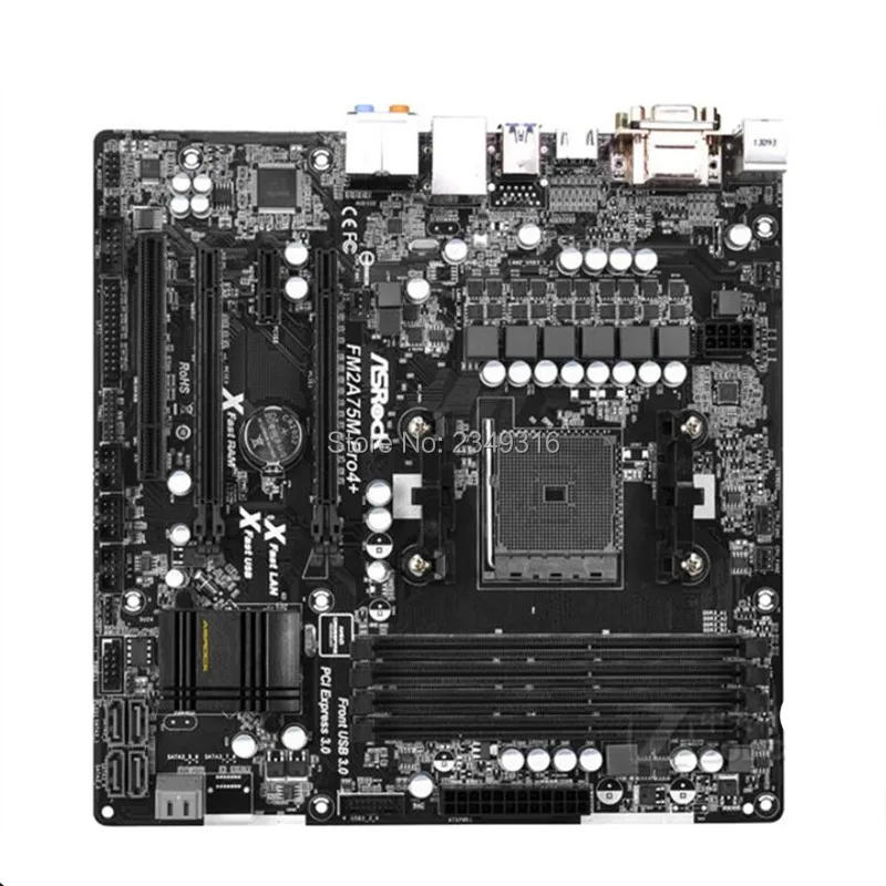 Для ASRock FM2A75M Pro4+ оригинальная б/у настольная материнская плата A75 Socket FM2+ SATA3 USB3.0