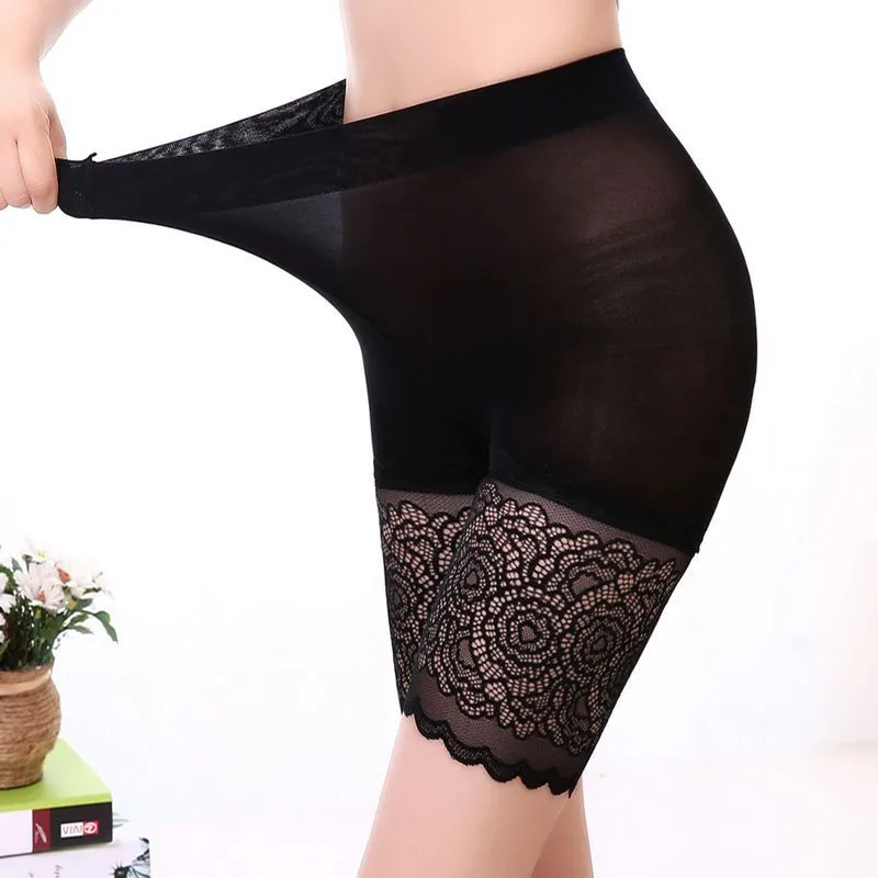 

Women Shorts Pants High Waist Black Lace Safety Pants Female Soft Comfortable Safety Underwear Boxer