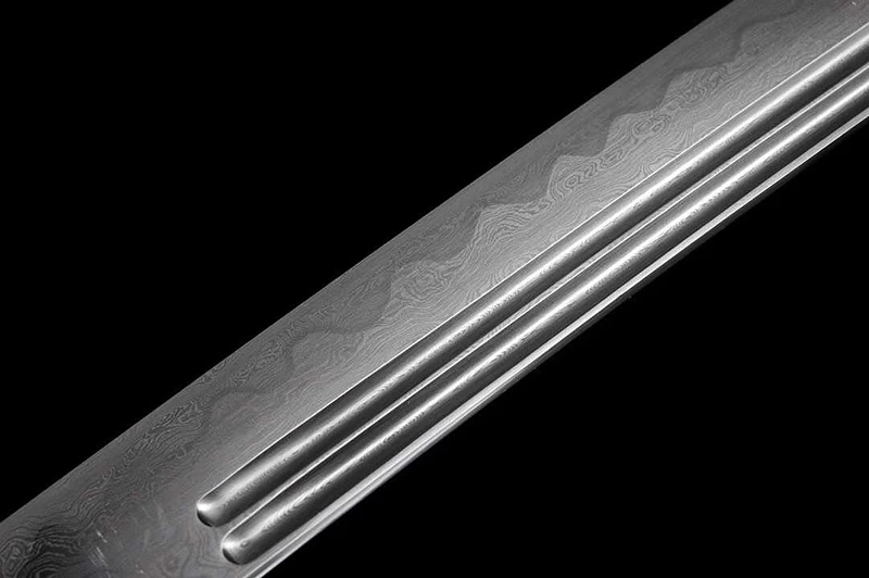 Home Decoration Chinese Qing Dynasty Sword Handmade Damascus Folded Steel Full Tang Blade Functional Real Sword very Sharp