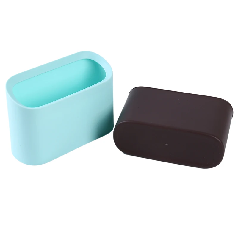 Desk Small Mini Creative Trash Kitchen Living Room Blue Home Cute Mini Desktop Small Trash Bin Bedroom Bedside Paper Basket