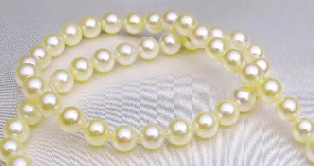 

Hot sell Noble- FREE SHIPPING>>@@@ Charming9-10mm Natural south sea genuine gold round pearl necklace ff88