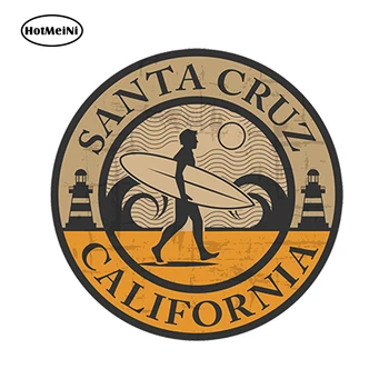 

HotMeiNi Car Styling Car Decal 3D USA Santa Cruz California Vinyl Sticker Laptop Travel Luggage Bumper Country 13*13 cm