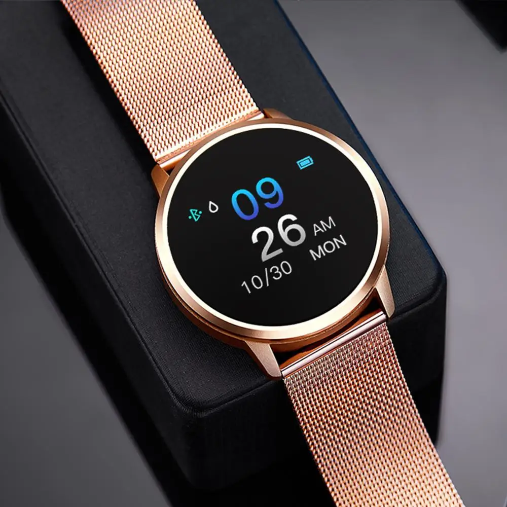 Q8 Смарт-часы OLED Цвет Экран Smartwatch Для мужчин Для женщин модные Фитнес трекер монитор сердечного ритма крови Давление кислородный браслет