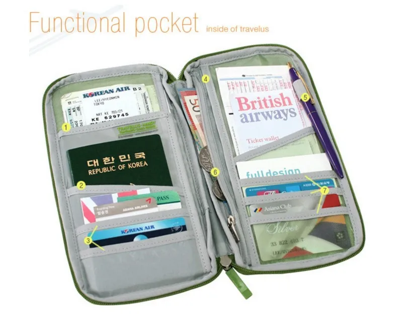 Хан издание путешествия многоцелевой горячий получить мешок карты сумка кошелек мужской женский туристический мульти-функция сцепления