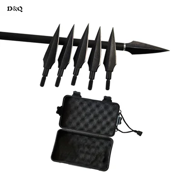 

6pcs/lot Hunting Carbon Steel Broadheads Tips 154 Grain with Box for Archery Bow Arrows Shooting Target Sport Arrowhead Points
