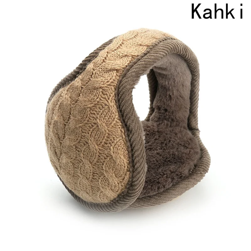 Hot Foldable Unisex Fashion Knitted EarMuffs Winter Warm Plus Velvet