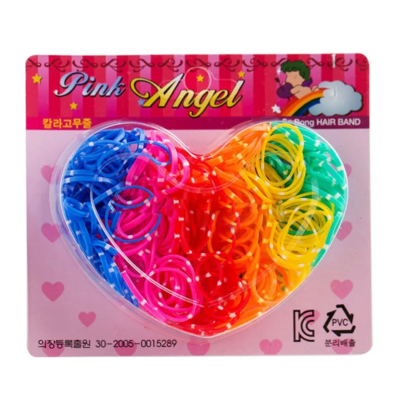 Lot Baby Kids Cute Elastic Rubber Band New Children's Candy Color Girls Hair Acessories Solid Color Hair Ring