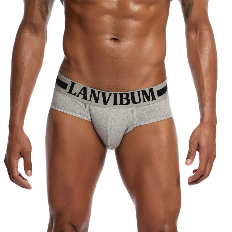 Comfortable Briefs Men Sexy Swimwear Underwear Letter Printed Boxer Briefs Shorts Bulge Pouch Underpants mens swim thong #2D27 (20)