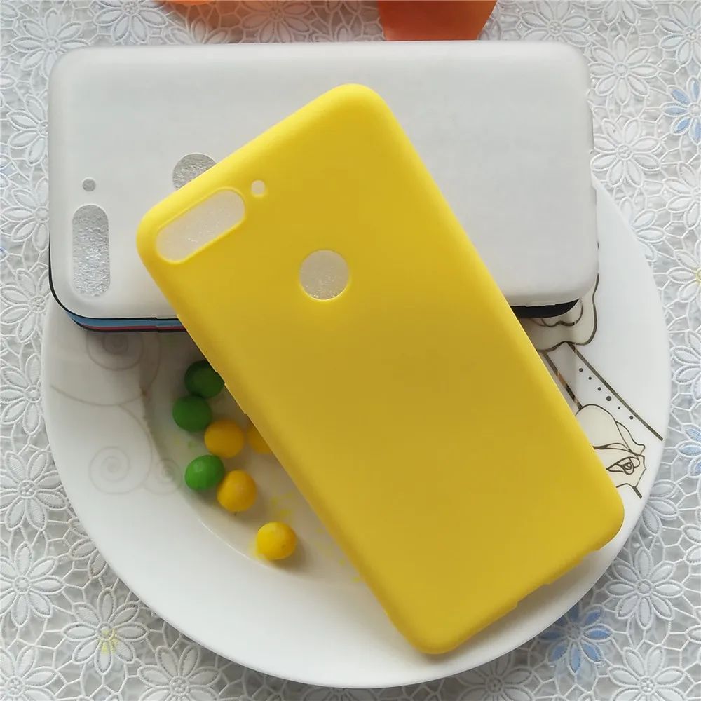 Цветной мягкий чехол из ТПУ Macarons для Huawei Enjoy 8/nova2 lite высококачественный яркий с