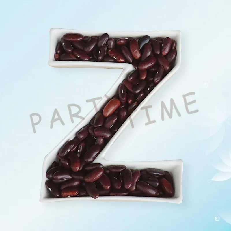 

Ceramic Letter Plate, Z Shape Dish Alphabetic Shape Dish Dessert Dish