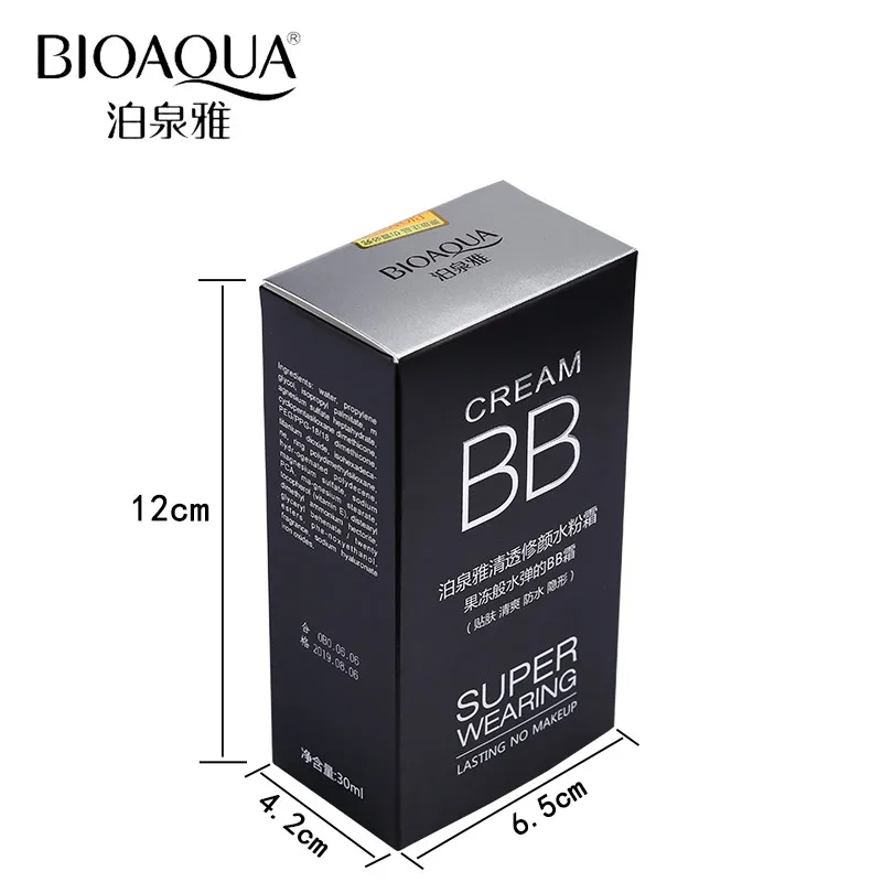 Bioaqua  Moisturizing BB Cream Face Care Foundation Natural Flawless Refreshing Base Makeup Cover Facial Whitening Concealer