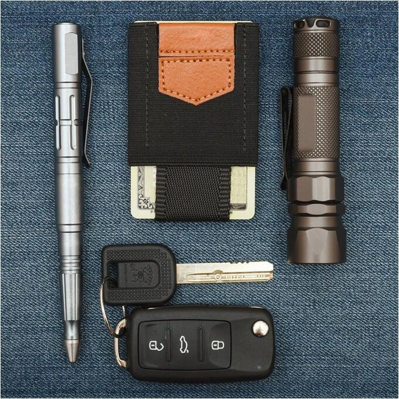 Elastic-Credit-Card-Holder-Mini-Small-Business-ID-Card-Holder-Organizer-Badge-Porte-Carte-Minimalist-Slim