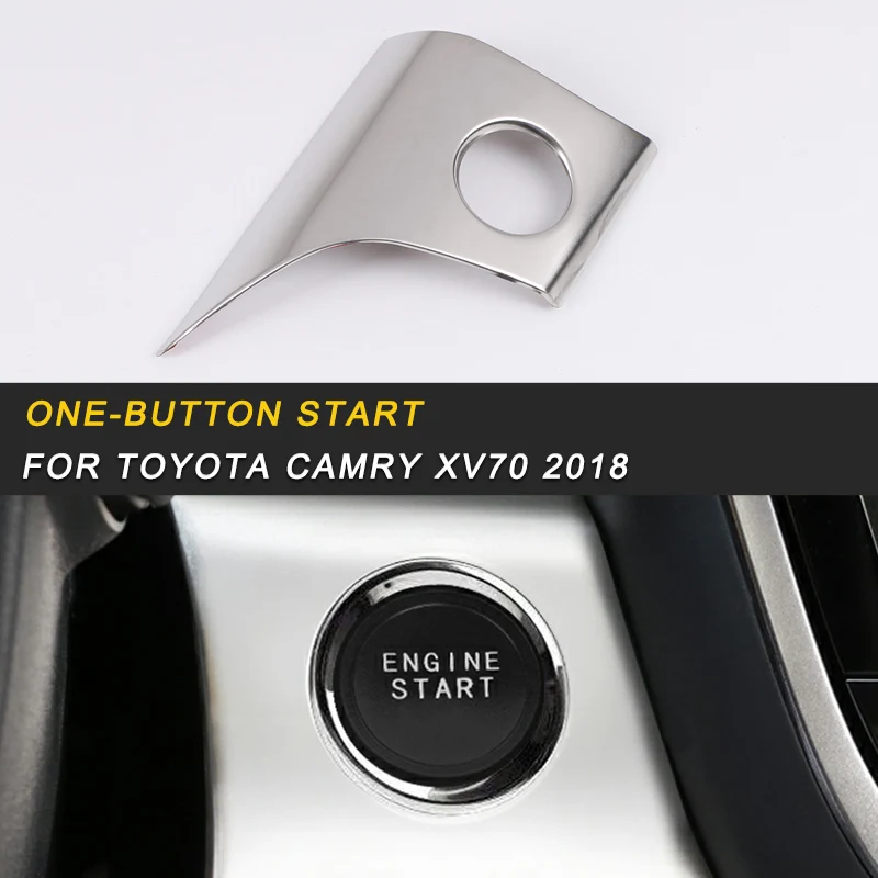 

One-button Start Cover Sticker Accessories for Toyota Camry XV70 2018