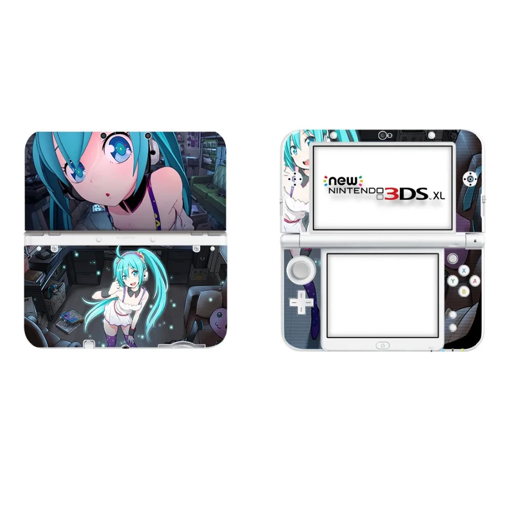 Vinyl Cover Decal Skin Sticker for NEW 3DS XL Skins Stickers for NEW 3DS LL Vinyl Skin Sticker Protector- Hatsune Miku