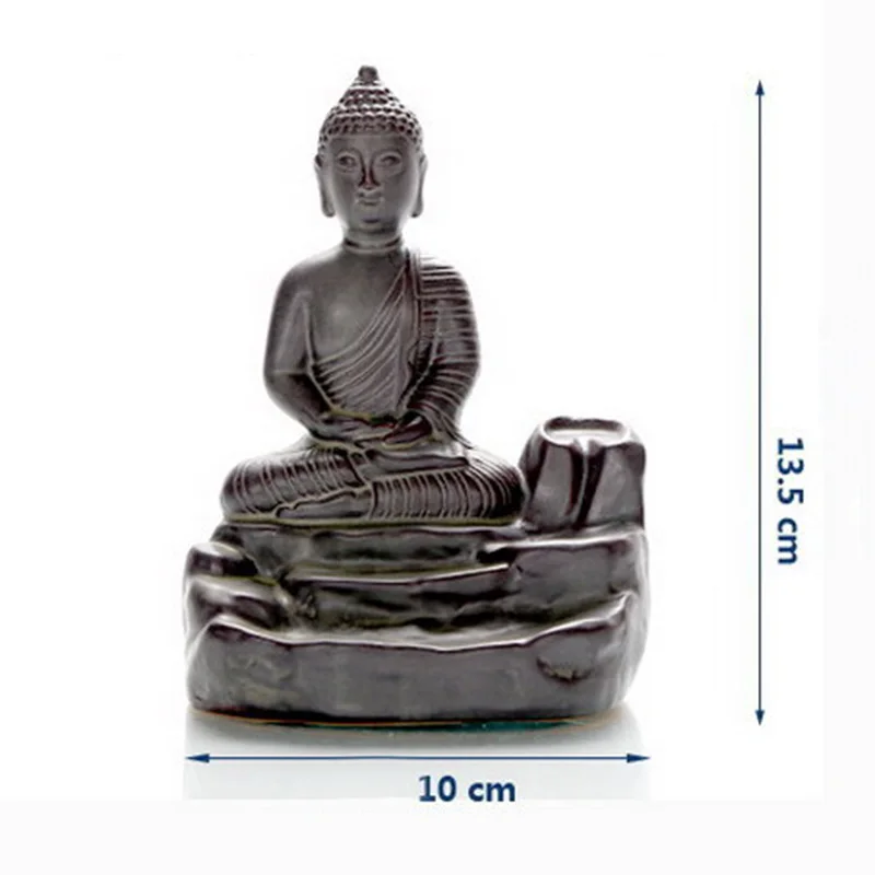 

1x Waterfall Backflow Smoke Incense Burner Censer Holder Home Decoe+10x Incenses