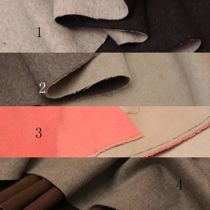 Ткань 2 сторонняя шерсть кашемир толстый теплый шитье лоскутное(1 метр