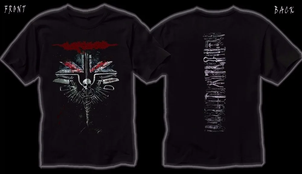 Cheap Mens Graphic Tees O Neck Short Sleeve Carcass British Extreme