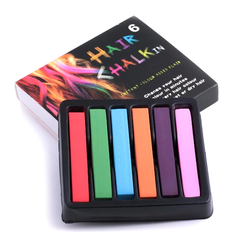 6 Colors/Set Salon Temporary Hair Chalk Adoreable Non Toxic Hair