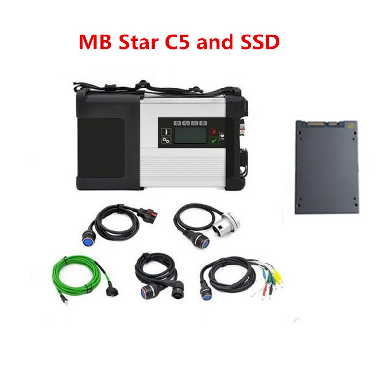 

Wifi MB Star C5 SD Connect Full Cables with software multi-languages SSD 512gb fast speed Super mb star c5 Full Set diagnostic