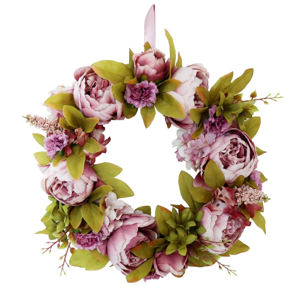 Artificial Rattan Flower Wreath Front Door Wreath Wedding Venue Home Decor 