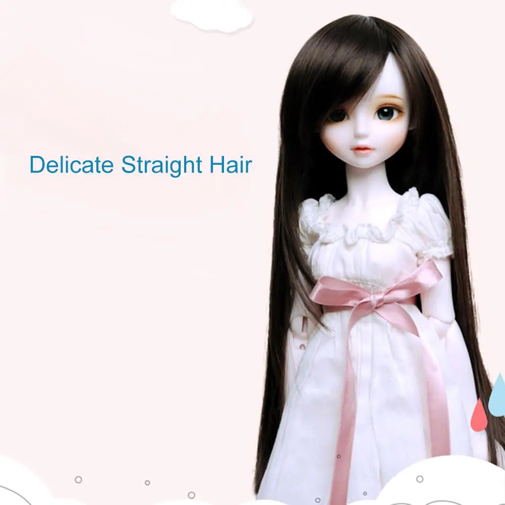 1 шт. DIY кукольные волосы Wig15cm * 100CM черный золотой коричневый хаки белый серый цвет