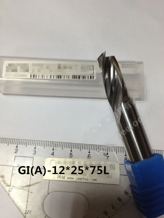 

12*25*75L Single Flute CNC Milling Tools/ Engraving Cutters/ Wood Carving Bits/ Drill Blade For Cutting MDF/ Acrylic/ Plastic