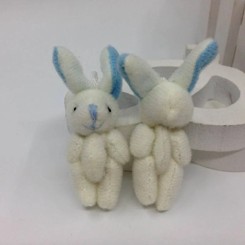 Mini Joint Long Ear Rabbit Bunny Plush Toys Dolls Wedding Party Flower Bouquet  50pcslot 4cm (4)